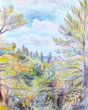 Palanga. Forêt et mer, 2021, crayons de couleur sur papier - ARTEC