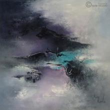 "Traversée" - 70 x 70 cm  / Huile sur toile - Encre - Glacis - ARTEC